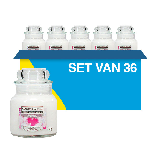 Aanbieding: Yankee Candle Home Inspiration Small Jar Candle Bubble Time (36 stuks à 104 g) SYA00066 Aanbieding: Yankee Candle Home Inspiration Small Jar Candle Bubble Time (36 stuks à 104 g) SYA00066 - 1