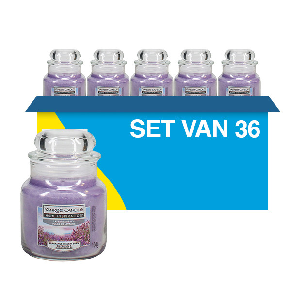 Aanbieding: Yankee Candle Home Inspiration Small Jar Candle Lavender Beach (36 stuks à 104 g) SYA00068 Aanbieding: Yankee Candle Home Inspiration Small Jar Candle Lavender Beach (36 stuks à 104 g) SYA00068 - 1
