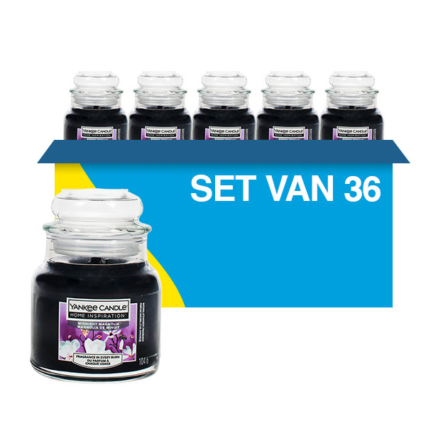 Aanbieding: Yankee Candle Home Inspiration Small Jar Candle Midnight Magnolia (36 stuks à 104 g) SYA00070 - 1