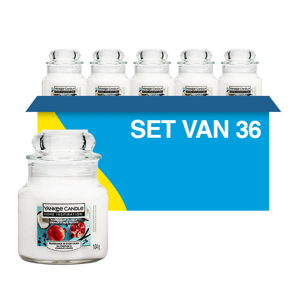 Aanbieding: Yankee Candle Home Inspiration Small Jar Candle Pomegranate Coconut (36 stuks à 104 g) SYA00056 Aanbieding: Yankee Candle Home Inspiration Small Jar Candle Pomegranate Coconut (36 stuks à 104 g) SYA00056 - 1