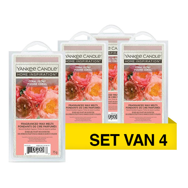 Aanbieding: Yankee Candle Home Inspiration Wax Melts Coral Peony (5 verpakkingen à 75 g) SYA00128 - 1