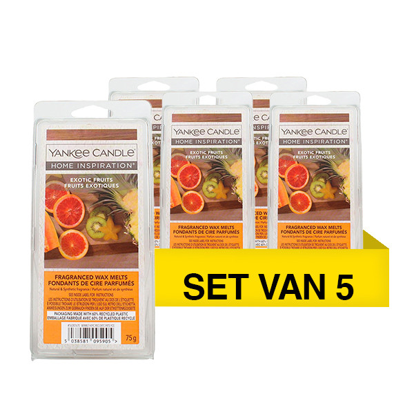 Aanbieding: Yankee Candle Home Inspiration Wax Melts Exotic Fruits (5 stuks à 75 g) SYA00018 Aanbieding: Yankee Candle Home Inspiration Wax Melts Exotic Fruits (5 stuks à 75 g) SYA00018 - 1