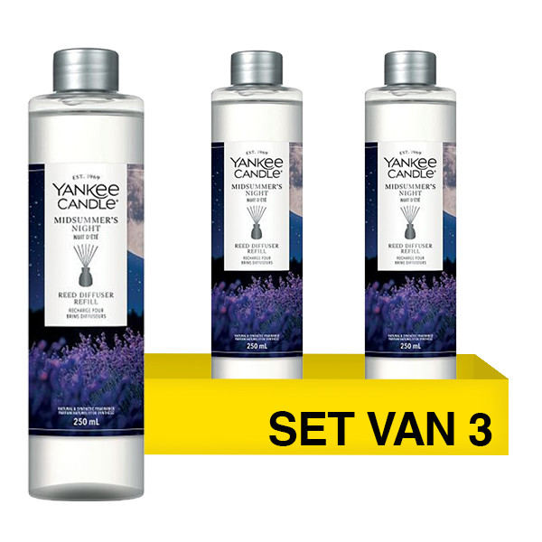 Aanbieding: Yankee Candle Reed Diffuser Refill Midsummers Night (3 stuks à 250 ml) SYA00347 - 1