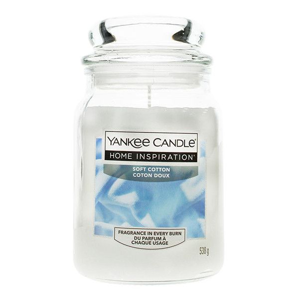 Yankee Candle Home Inspiration Large Geurkaars Soft Cotton (538 g) SYA00087 - 1