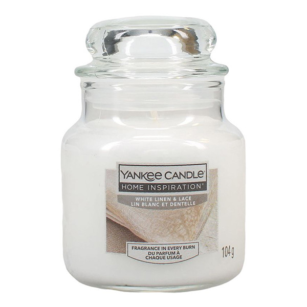 Yankee Candle Home Inspiration Small Jar Candle White Linen & Lace (104 g) SYA00063 - 1