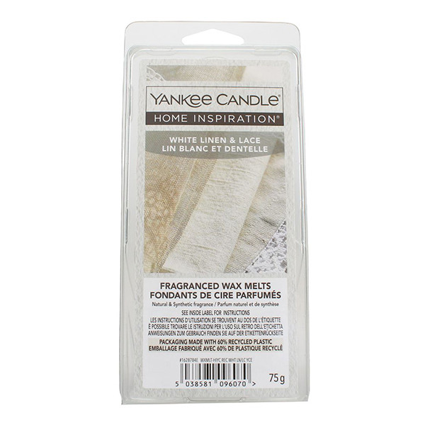 Yankee Candle Home Inspiration Wax Melts White Linen & Lace (75 g) SYA00025 Yankee Candle Home Inspiration Wax Melts White Linen & Lace (75 g) SYA00025 - 1
