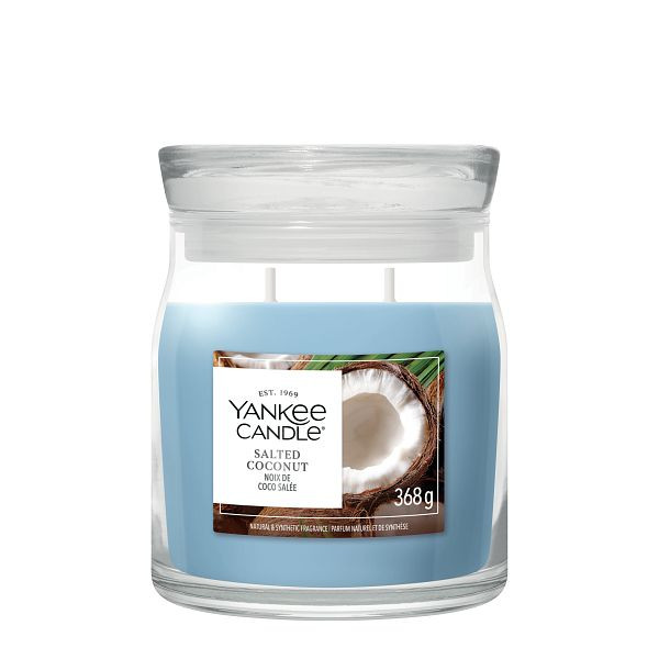 Yankee Candle Signature Medium Jar Candle Salted Coconut (368 g) SYA00225 - 1