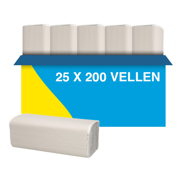 Z-vouw handdoeken 1-laags | 25 pakken | 123schoon huismerk | Geschikt voor Tork H3 dispenser SDR02084 - 1