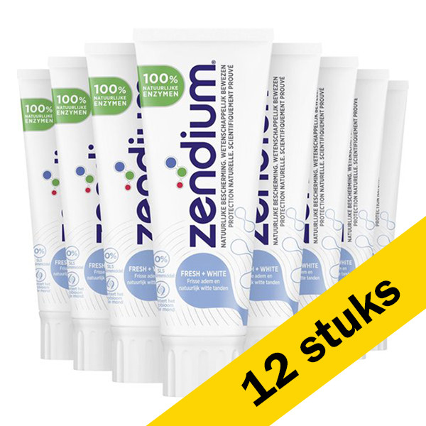 Zendium Aanbieding: Zendium Tandpasta Fresh+White (12x 75 ml)  SZE01005 - 1