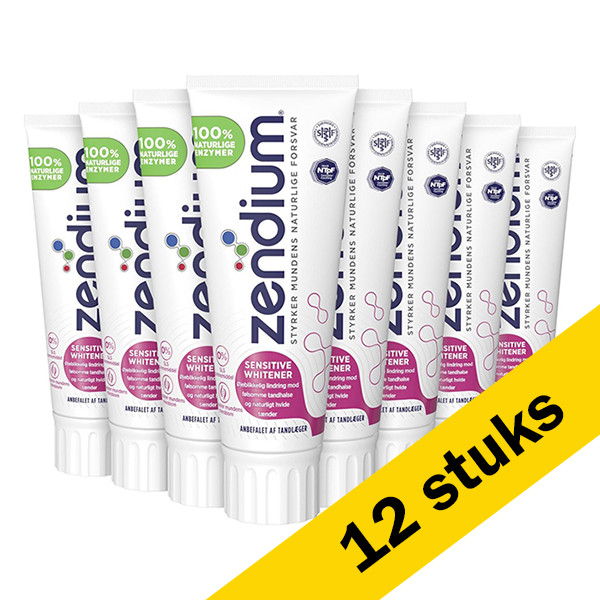 Zendium Aanbieding: Zendium Tandpasta Sensitive Whitener (12x 75 ml)  SZE01011 - 1