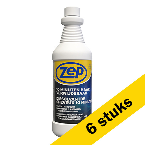 Zep Aanbieding: Zep 10 minuten haar verwijderaar (6 flessen van 1 liter)  SZE00008 - 1