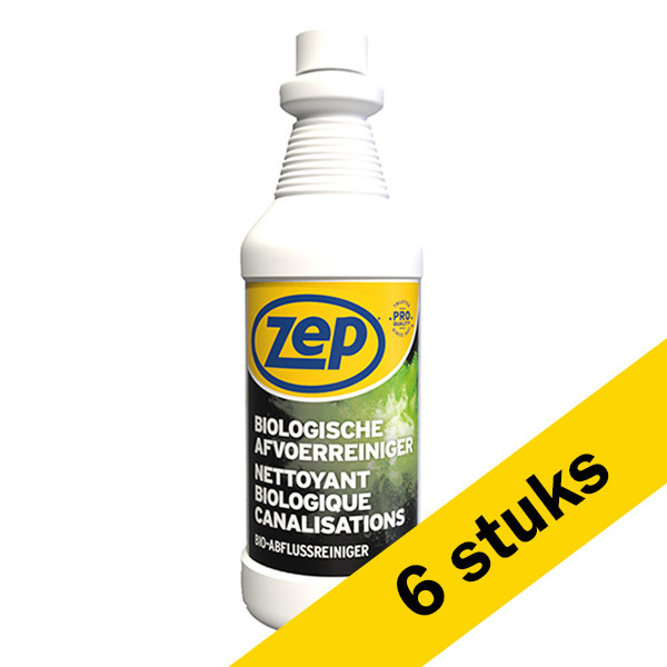 Zep Aanbieding: Zep biologische afvoerreiniger (6 flessen van 1 liter)  SZE00042 - 1