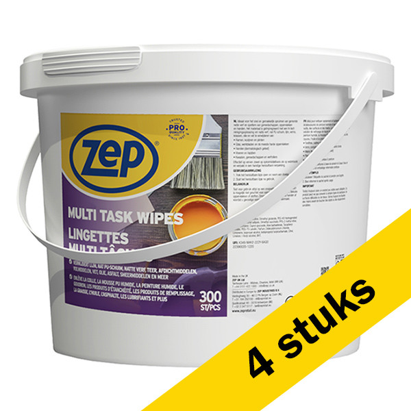 Zep Aanbieding: Zep multi task wipes 300 st (4 bussen van 300 wipes)  SZE00094 - 1