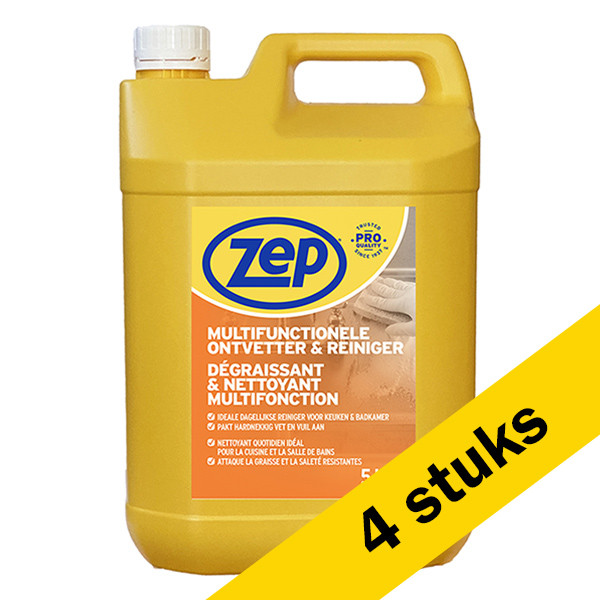 Zep Aanbieding: Zep multifunctionele ontvetter & reiniger (4 jerrycans van 5 liter)  SZE00058 - 1