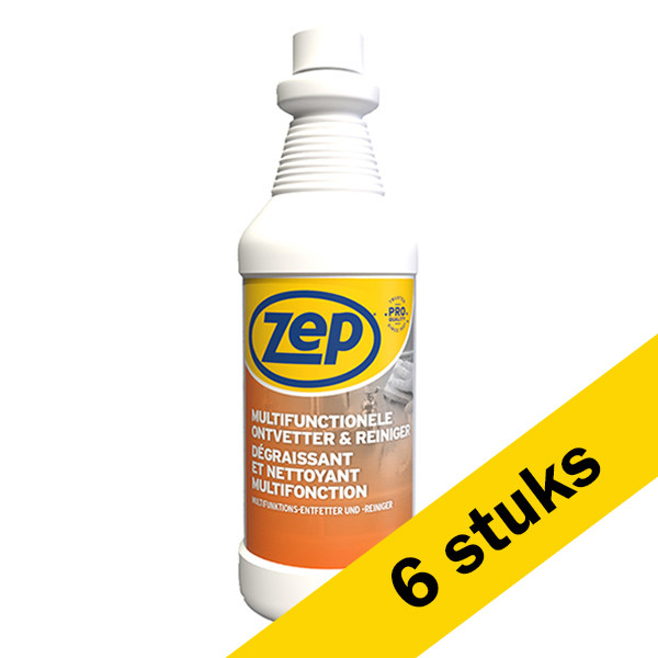 Zep Aanbieding: Zep multifunctionele ontvetter & reiniger (6 flessen van 1 liter)  SZE00038 - 1