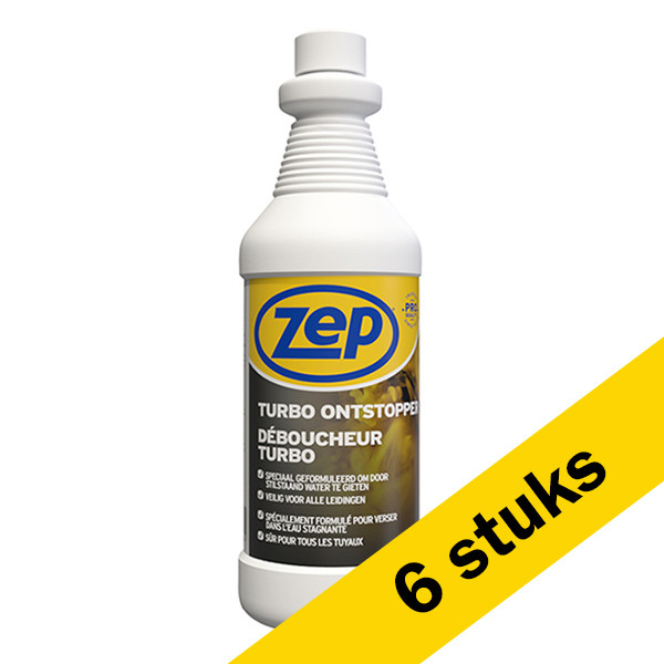 Zep Aanbieding: Zep turbo ontstopper (6 flessen van 1 liter)  SZE00014 - 1