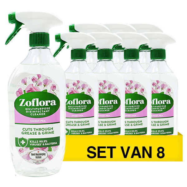 Zoflora Aanbieding: Zoflora Allesreiniger Spray Sweet Pea (8 stuks - 800 ml)  SZO00108 - 1