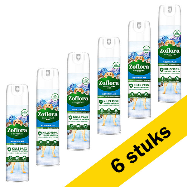 Zoflora Aanbieding: Zoflora allesreiniger aerosol spray - Mountain Air (6 x 300 ml)  SZO00012 - 1