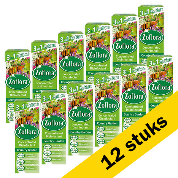 Zoflora Aanbieding: Zoflora allesreiniger concentraat - Country Garden (12 x 120 ml)  SZO00020 - 1