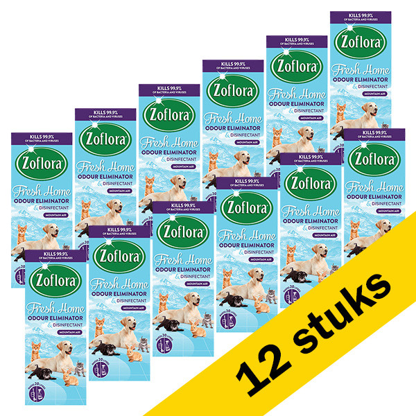 Zoflora Aanbieding: Zoflora allesreiniger concentraat - Pet Fresh Home Mountain Air (12 x 500 ml)  SZO00060 - 1