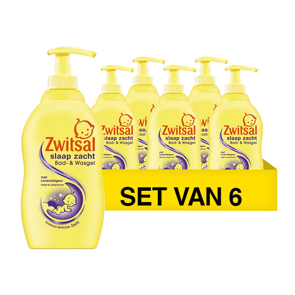 Zwitsal Aanbieding: 6x Zwitsal Slaap Zacht bad- en wasgel lavendel (400 ml)  SZW00070 - 1