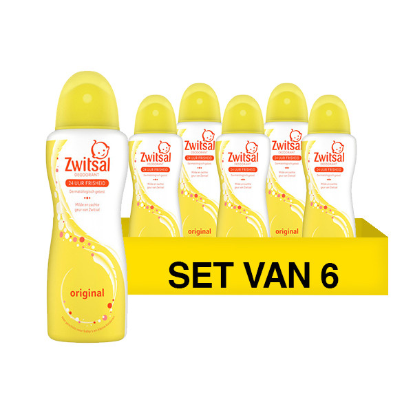 Zwitsal Aanbieding: 6x Zwitsal deodorant Original compressed (100 ml)  SZW00074 - 1