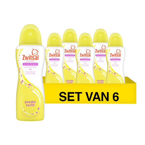 Zwitsal Aanbieding: 6x Zwitsal deodorant Poederzacht compressed (100 ml)  SZW00075 - 1