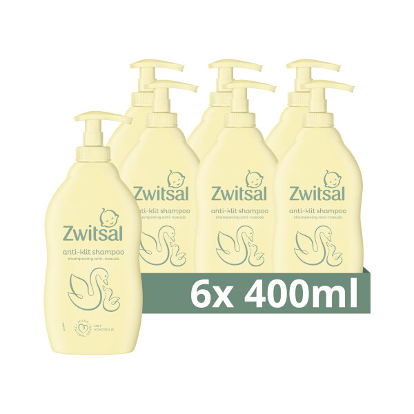Aanbieding: Zwitsal Shampoo Anti-Klit Met Pomp (6 stuks à 400 ml) SZW00099 - 1