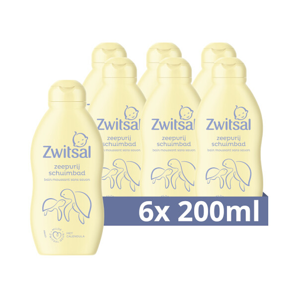 Aanbieding: Zwitsal Zeepvrij Schuimbad (6 stuks à 200 ml) SZW00119 - 1