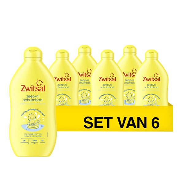 Aanbieding: Zwitsal Zeepvrij Schuimbad (6 stuks á 400 ml) SZW00135 - 1