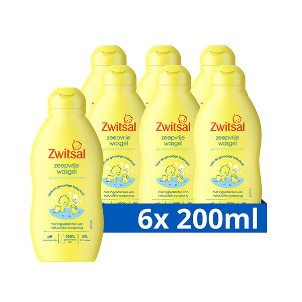 Aanbieding: Zwitsal Zeepvrije Wasgel (6 flessen - 200 ml) SZW00086 - 1