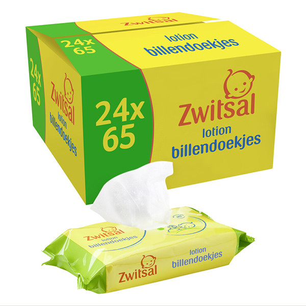Aanbieding: Zwitsal lotion billendoekjes 24 x 65 stuks (1560 doekjes) SZW00060 - 1