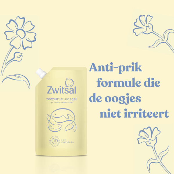 Zwitsal Zeepvrije Wasgel Navulverpakking (500 ml) SZW00108 - 4