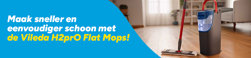 Zo gebruikt u de Vileda H2prO Flat Mop Box