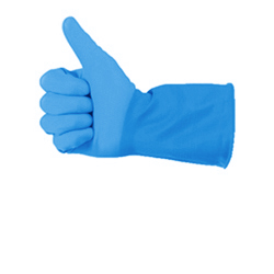 Blauwe huishoudhandschoenen