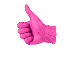 Roze nitril handschoenen