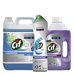 15% korting op alle Cif Professional schoonmaakmiddelen