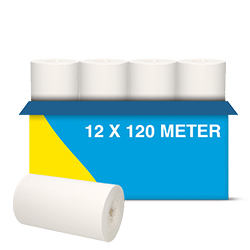 25% korting op poetspapier 1-laags | 12 x 120 m | 123schoon huismerk