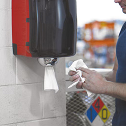 Papieren handdoeken dispenser