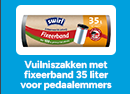 Swirl vuilniszakken met fixeerband voor pedaalemmers 35L