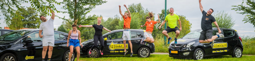 123schoon medewerkers sporten in de buitenlucht