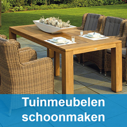 Tuinmeubelen schoonmaken